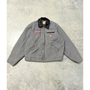 Vintage Carhartt Detroit Jacket Mens XL J97 Gravel Grey GVL Blanket Lined Canvas